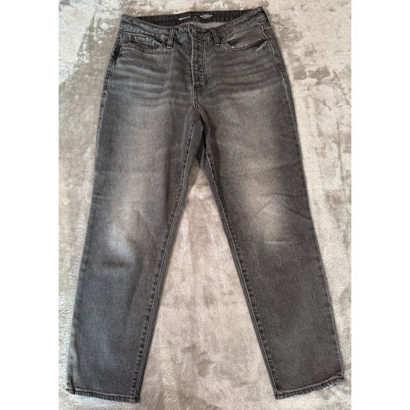 Old Navy OG Straight Leg High Rise Gray Wash Jeans Womens Size 10 Button Fly - Picture 1 of 5